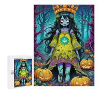 Puzzle pour Adolescents 500 PCS Halloween Queen in Enchanted Forest Puzzle pour Adultes - Jeu Manuel - Décoration Murale - Cadeaux Uniques pour Anniversaire Et Noël 500 PCS