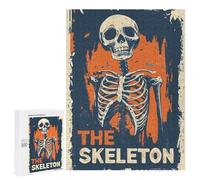 Puzzle pour Adolescents 500 PCS Halloween The Skeleton Puzzles pour Adolescents - Jouets Anti-Stress - Améliore La Mémoire - Idéal comme Cadeau 500 PCS