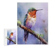 Puzzle pour Adolescents 500 PCS Hummingbird Watercolor Puzzle pour Adultes - Jeux Relaxants - Décoration Intérieure - Cadeaux Uniques d'anniversaire Et De Noël 500 PCS