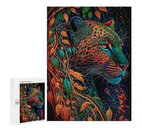 Puzzle pour Adolescents 500 PCS Jaguar in The Enchanted Forest -1 Puzzle pour Adultes Jeux Amusants Cadeaux De Décoration Parfaits pour Les Amis Et La Famille 500 PCS