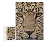Puzzle pour Adolescents 500 PCS Leopard Face Close-Up Puzzle Adulte, Jouet, Décoration Murale, Découpe De Précision, Jeu Stimulant, Cadeaux 500 PCS