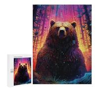 Puzzle pour Adolescents 500 PCS Magical Forest Bear Puzzle pour Adultes Jeux Amusants Cadeaux De Décoration Parfaits pour Les Amis Et La Famille 500 PCS