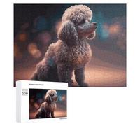 Puzzle pour Adolescents 500 PCS Magical Poodle in Celestial Light Puzzle pour Adultes Jeux Amusants Cadeaux De Décoration Parfaits pour Les Amis Et La Famille 500 PCS