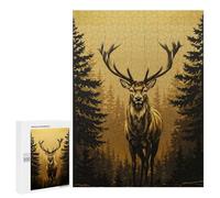 Puzzle pour Adolescents 500 PCS Majestic Deer in Forest Jeux De Puzzle en Famille pour S'amuser en Famille Cadeaux d'anniversaire Et Cadeaux Uniques 500 PCS