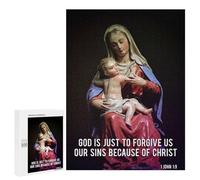 Puzzle pour Adolescents 500 PCS Mary Mother of God Puzzles pour Adultes Jeux De Bricolage Analyse Et Logique Jeu Stimulant Cadeaux 500 PCS