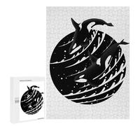 Puzzle pour Adolescents 500 PCS Minimalist Killer Whale Jeux De Puzzle en Famille pour S'amuser en Famille Cadeaux d'anniversaire Et Cadeaux Uniques 500 PCS