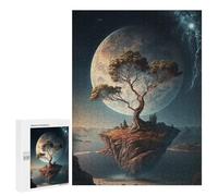 Puzzle pour Adolescents 500 PCS Moonlit Floating Island Puzzles pour Adolescents - Jouets Anti-Stress - Améliore La Mémoire - Idéal comme Cadeau 500 PCS