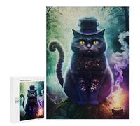 Puzzle pour Adolescents 500 PCS Mystic Forest Cat Puzzles pour Adolescents - Jouets Anti-Stress - Améliore La Mémoire - Idéal comme Cadeau 500 PCS