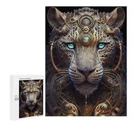 Puzzle pour Adolescents 500 PCS Mystical God Leopard Puzzle Anti-Stress, Jouet De Décoration Intérieure, Cadeau Unique d'anniversaire Et De Noël 500 PCS