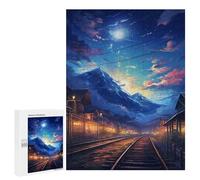 Puzzle pour Adolescents 500 PCS Night Train to Dreamscape Puzzles pour Adultes - Jeu Éducatif Anti-Stress Et Défi Unique 500 PCS