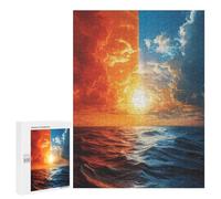 Puzzle pour Adolescents 500 PCS Ocean Sunset Split Puzzles pour Adultes Découpe De Précision Stimule Le Cerveau Jeu Amusant Et Stimulant pour Toute La Famille 500 PCS
