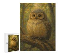 Puzzle pour Adolescents 500 PCS Owl Perched on Branch Painting Puzzle pour Adultes - Jeu Manuel - Décoration Murale - Difficile Et Stimulant 500 PCS
