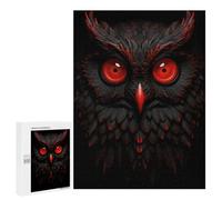 Puzzle pour Adolescents 500 PCS Owl Red and Black Animals Puzzle pour Adultes - Jeu Manuel - Décoration Murale - Difficile Et Stimulant 500 PCS