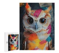 Puzzle pour Adolescents 500 PCS Owl with Colorful Strokes Puzzles pour Adolescents - Jouets Anti-Stress - Améliore La Mémoire - Idéal comme Cadeau 500 PCS