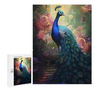 Puzzle pour Adolescents 500 PCS Peacock in Enchanted Garden Puzzles pour Adultes Découpe De Précision Stimule Le Cerveau Jeu Amusant Et Stimulant pour Toute La Famille 500 PCS