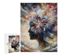 Puzzle pour Adolescents 500 PCS Pièces De Puzzle Abstract Flower Woman Puzzles pour Adolescents - Décoration Murale - Cadeaux pour Femmes, Amis Et Famille 500 PCS
