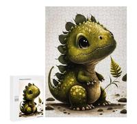 Puzzle pour Adolescents 500 PCS Pièces De Puzzle Baby Dinosaur with Ferns Puzzles pour Adolescents - Décoration Murale - Cadeaux pour Femmes, Amis Et Famille 500 PCS