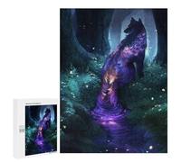 Puzzle pour Adolescents 500 PCS Pièces De Puzzle Enchanted Forest Wolf Spirit Puzzles pour Adolescents - Décoration Murale - Cadeaux pour Femmes, Amis Et Famille 500 PCS