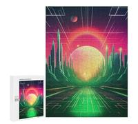 Puzzle pour Adolescents 500 PCS Pièces De Puzzle Ethereal Retrowave Fusion Puzzles pour Adolescents - Décoration Murale - Cadeaux pour Femmes, Amis Et Famille 500 PCS