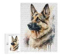 Puzzle pour Adolescents 500 PCS Pièces De Puzzle German Shepherd Dog Puzzles pour Adolescents - Décoration Murale - Cadeaux pour Femmes, Amis Et Famille 500 PCS
