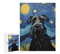 Puzzle pour Adolescents 500 PCS Pièces De Puzzle Giant Schnauzer Starry Puzzles pour Adolescents - Décoration Murale - Cadeaux pour Femmes, Amis Et Famille 500 PCS