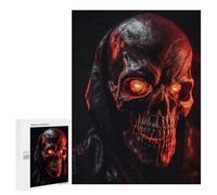 Puzzle pour Adolescents 500 PCS Pièces De Puzzle Glowing Red Skull Mask Puzzles pour Adolescents - Décoration Murale - Cadeaux pour Femmes, Amis Et Famille 500 PCS