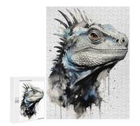 Puzzle pour Adolescents 500 PCS Pièces De Puzzle Iguana Beauty Watercolor Puzzles pour Adolescents - Décoration Murale - Cadeaux pour Femmes, Amis Et Famille 500 PCS