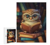 Puzzle pour Adolescents 500 PCS Pièces De Puzzle Owl Reading Book Puzzles pour Adolescents - Décoration Murale - Cadeaux pour Femmes, Amis Et Famille 500 PCS