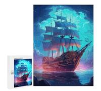 Puzzle pour Adolescents 500 PCS Pièces De Puzzle Pirate Ship Puzzles pour Adolescents - Décoration Murale - Cadeaux pour Femmes, Amis Et Famille 500 PCS