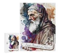 Puzzle pour Adolescents 500 PCS Pièces De Puzzle Saint Benedict of Nursia Puzzles pour Adolescents - Décoration Murale - Cadeaux pour Femmes, Amis Et Famille 500 PCS
