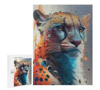Puzzle pour Adolescents 500 PCS Pièces De Puzzle The Brave Cheetah Puzzles pour Adolescents - Décoration Murale - Cadeaux pour Femmes, Amis Et Famille 500 PCS