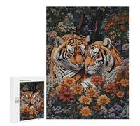 Puzzle pour Adolescents 500 PCS Pièces De Puzzle Tiger Love in Bloom Puzzles pour Adolescents - Décoration Murale - Cadeaux pour Femmes, Amis Et Famille 500 PCS