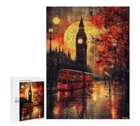 Puzzle pour Adolescents 500 PCS Pièces De Puzzle Vintage Shadows Gothic London at Dusk Puzzles pour Adolescents - Décoration Murale - Cadeaux pour Femmes, Amis Et Famille 500 PCS
