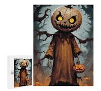 Puzzle pour Adolescents 500 PCS Pumpkin Man Halloween Art Jeux De Puzzle en Famille pour S'amuser en Famille Cadeaux d'anniversaire Et Cadeaux Uniques 500 PCS