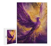 Puzzle Pour Adolescents 500 PCS Purple Phoenix Rising Puzzle Jouet Décoration Murale Décoration De La Maison Cadeaux Unique D'anniversaire Et Noël 500 PCS
