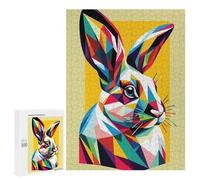 Puzzle pour Adolescents 500 PCS Rabbit WPAP Pop Art Puzzle pour Adultes - Jeu Manuel - Décoration Murale - Difficile Et Stimulant 500 PCS