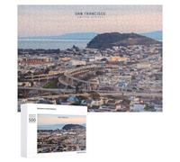 Puzzle pour Adolescents 500 PCS San Francisco Cityscape with Freeway Puzzle pour Adultes Jeux Relaxants pour Améliorer La Mémoire Cadeaux d'anniversaire Et De Noël Uniques 500 PCS