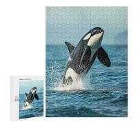 Puzzle pour Adolescents 500 PCS Sea Orca Whale Killer Jeux De Puzzle en Famille pour S'amuser en Famille Cadeaux d'anniversaire Et Cadeaux Uniques 500 PCS