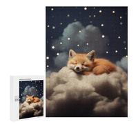 Puzzle pour Adolescents 500 PCS Sleeping Red Fox Puzzle pour Adultes Jeux De Détente Décoration Parfaite Cadeaux d'anniversaire Et Cadeaux Uniques 500 PCS