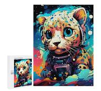 Puzzle pour Adolescents 500 PCS Space Leopard Adventure Puzzles pour Adultes Découpe De Précision Stimule Le Cerveau Jeu Amusant Et Stimulant pour Toute La Famille 500 PCS