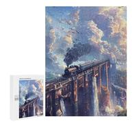 Puzzle pour Adolescents 500 PCS Steam Train Adventure Puzzles pour Adultes Découpe De Précision Stimule Le Cerveau Jeu Amusant Et Stimulant pour Toute La Famille 500 PCS