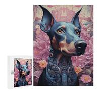 Puzzle pour Adolescents 500 PCS Steampunk Dog in Bloom Puzzle pour Adultes Jeux Amusants Cadeaux De Décoration Parfaits pour Les Amis Et La Famille 500 PCS