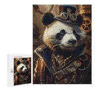 Puzzle pour Adolescents 500 PCS Steampunk Panda Animal Puzzles pour Adolescents - Jouets Anti-Stress - Améliore La Mémoire - Idéal comme Cadeau 500 PCS