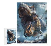 Puzzle pour Adolescents 500 PCS T-Rex Roaring Puzzle pour Adultes - Jeu Manuel - Décoration Murale - Difficile Et Stimulant 500 PCS
