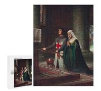 Puzzle pour Adolescents 500 PCS The Dedication by Edmund Leighton Puzzles pour Adolescents - Jouets Anti-Stress - Améliore La Mémoire - Idéal comme Cadeau 500 PCS