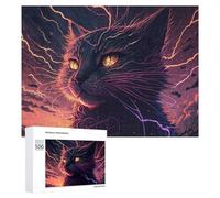 Puzzle pour Adolescents 500 PCS Thundering Cat Storms -2 Puzzles pour Adultes Jeux De Bricolage Analyse Et Logique Jeu Stimulant Cadeaux 500 PCS