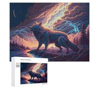 Puzzle pour Adolescents 500 PCS Thundering Wolf Nature's Symphony Puzzle pour Adultes Jeux Relaxants, Amusants Et Humoristiques Cadeaux d'anniversaire Et De Noël Uniques 500 PCS