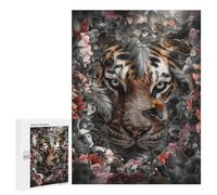 Puzzle pour Adolescents 500 PCS Tiger Amidst Flowers Puzzle pour Adultes - Jouet À Monter Soi-même - Défi Difficile - Cadeaux De Noël Et d'anniversaire 500 PCS