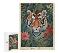 Puzzle pour Adolescents 500 PCS Tiger William Morris Floral Puzzle Adulte, Jouet, Décoration Murale, Découpe De Précision, Jeu Stimulant, Cadeaux 500 PCS