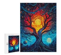 Puzzle pour Adolescents 500 PCS Tree of Two Moons Puzzles pour Adolescents - Jouets Anti-Stress - Améliore La Mémoire - Idéal comme Cadeau 500 PCS